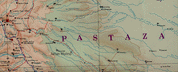 map of the Pastaza region of Ecuador