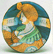 Italian majolica portrait plate